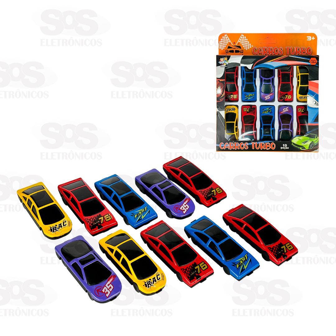 Conjunto Carrinhos Velozes 10 Unidades Toy King TK-AB4572