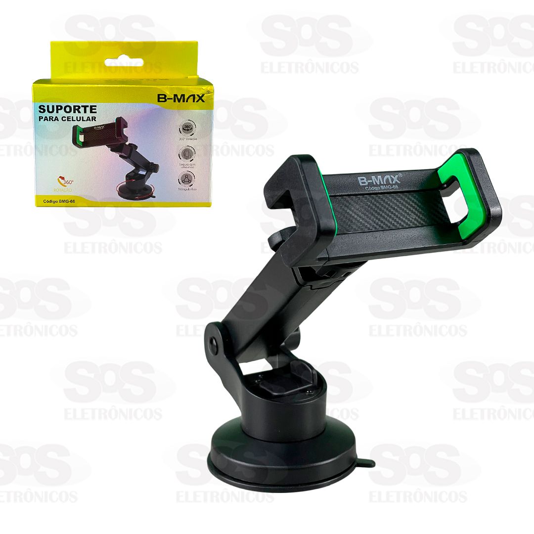 Suporte De Celular 360 Graus Com Ventosa B-Max BMG-66