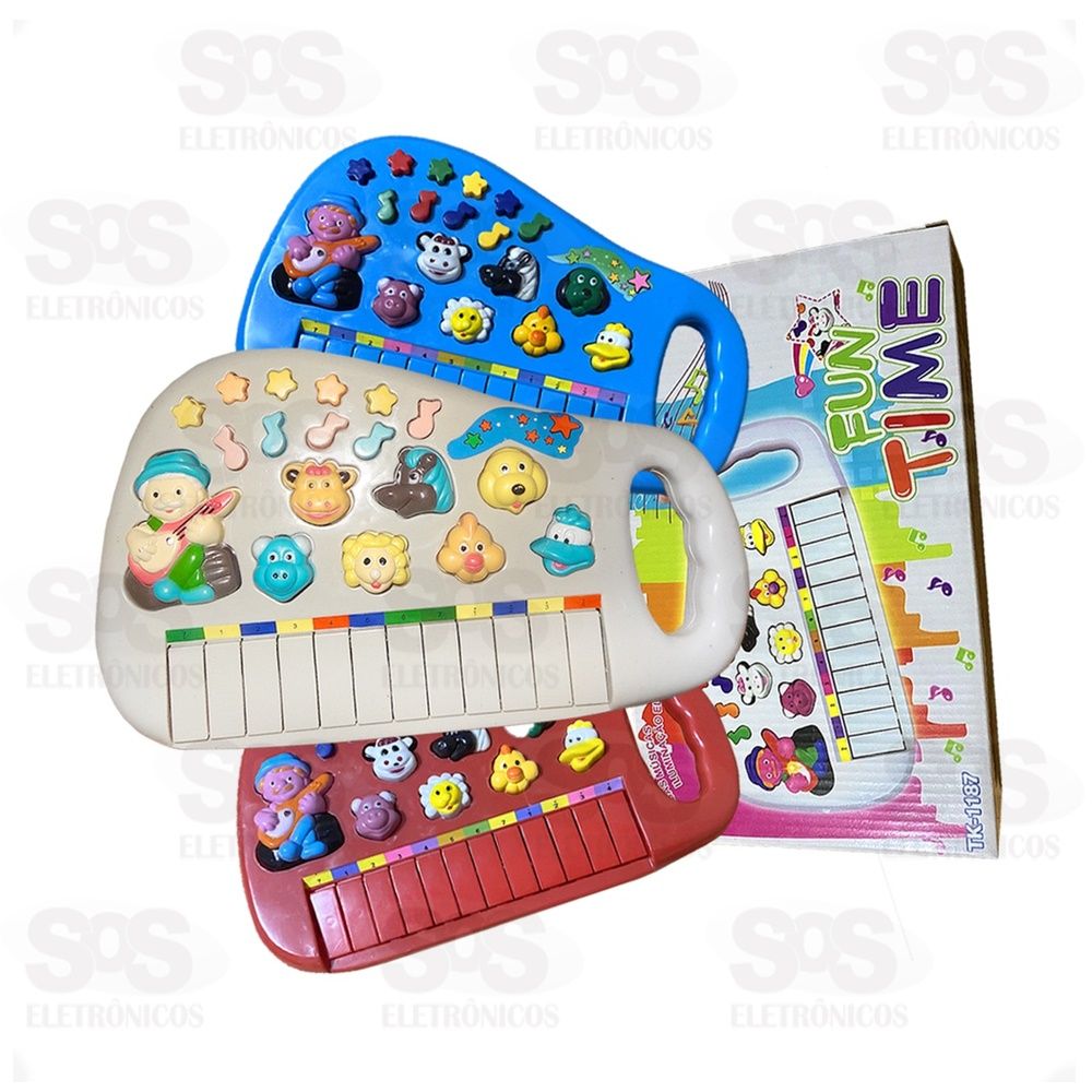 Teclado Infantil Fun Time Animais Toy King TK-1187