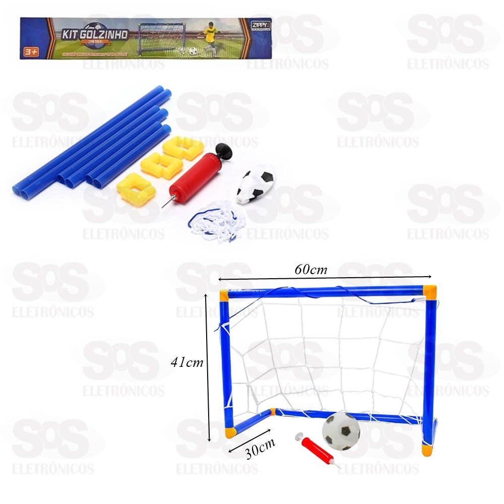 Kit Gol De Futebol Com Bola e Bomba Zippy 8603