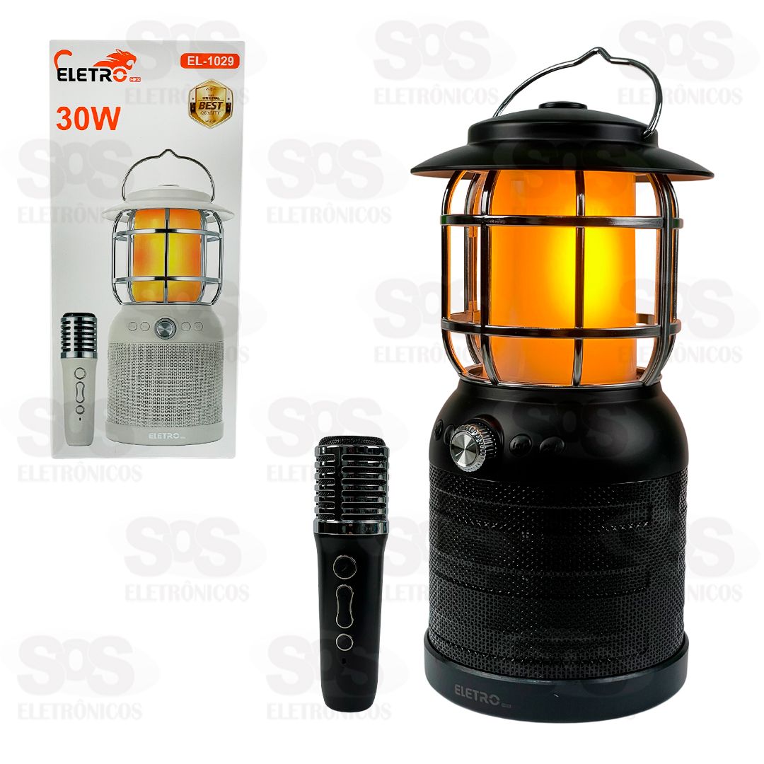 Lampio Caixa De Som 30W Com Microfone Eletromex EL-1029