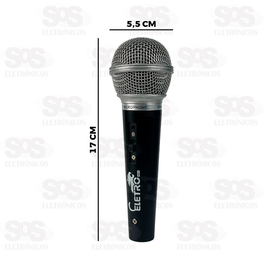 Microfone Dinmico Com Cabo 2 Metros Eletromex EL-5004