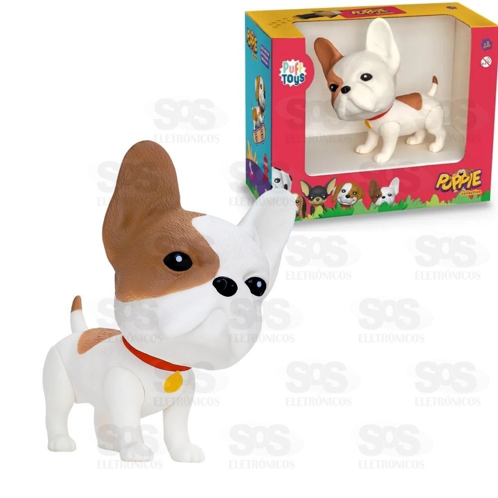 Cachorrinho Eddie Buldogue em vinil Puff Toys 019