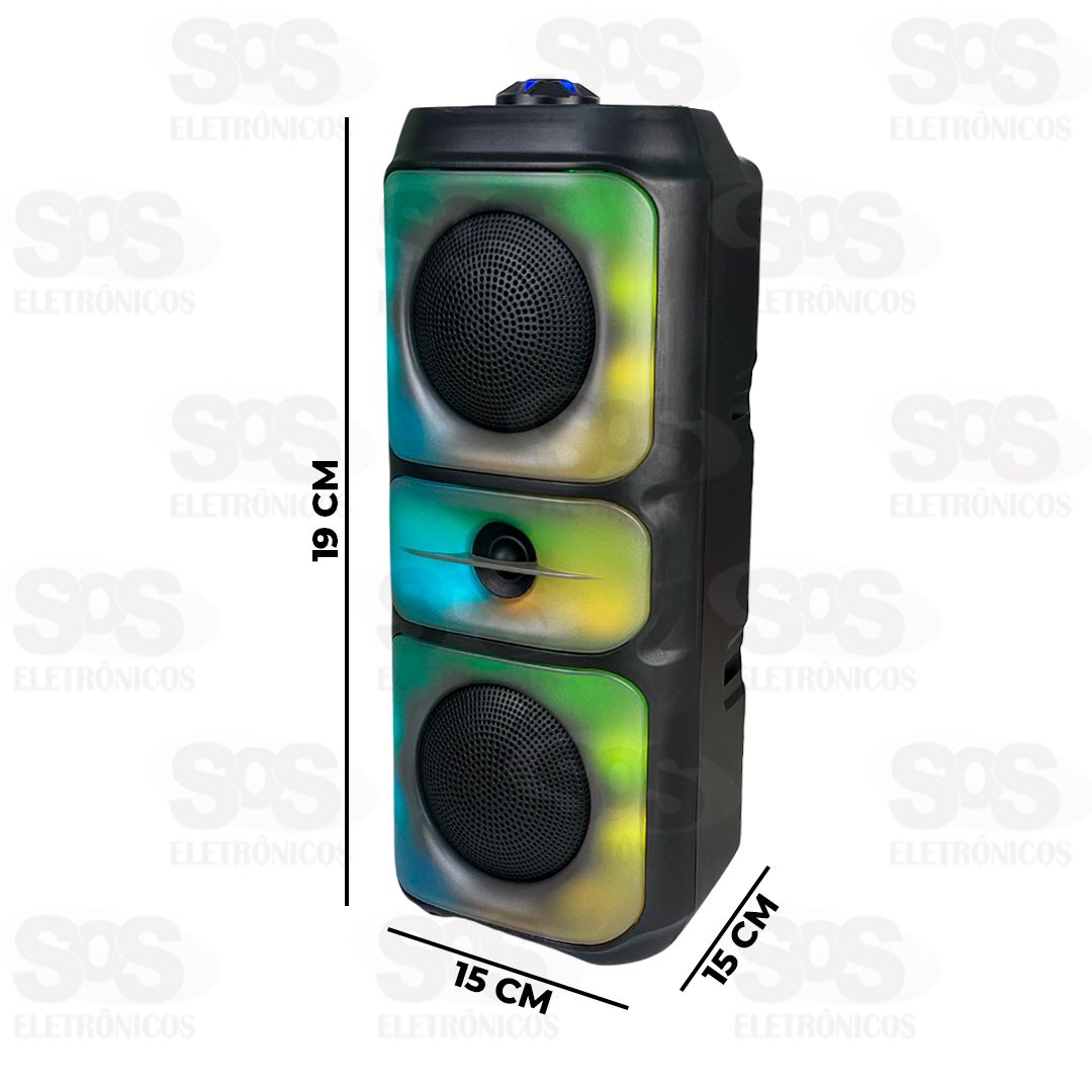 Caixa De Som 30W Bluetooth/TWS/FM Com Luzes RGB Altomex AL-3829