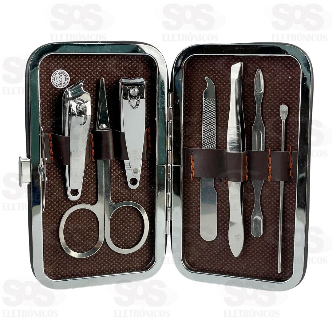 Kit Manicure Cortador e Esptula de Unha 7 Peas Altomex AL-3502