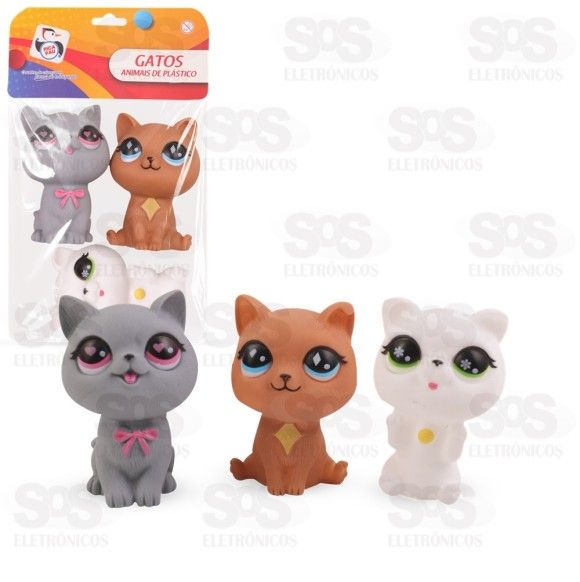 Baby Gatinhos Vinil Com 3 Unidades Hora Do Banho 4123