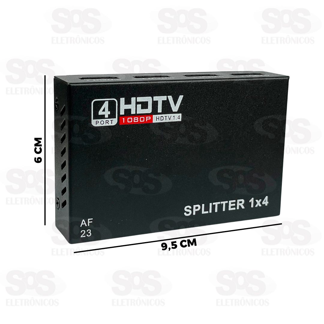 Splitter 1X4 HDMI 1 Entrada e 4 Sadas 1080P 3D HDTV