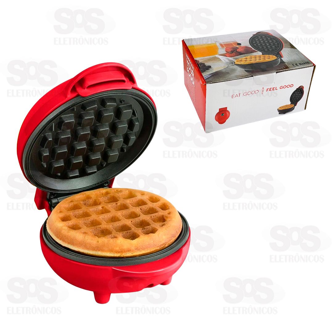 Mini Mquina de Waffle Redonda 350W 110V WP-MK03