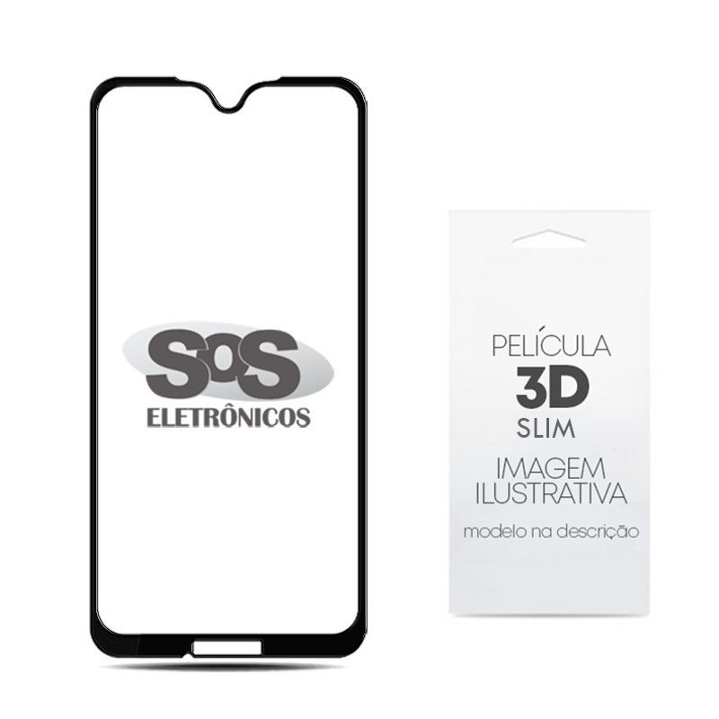 Pelcula 3D Preta Motorola E6 Slim