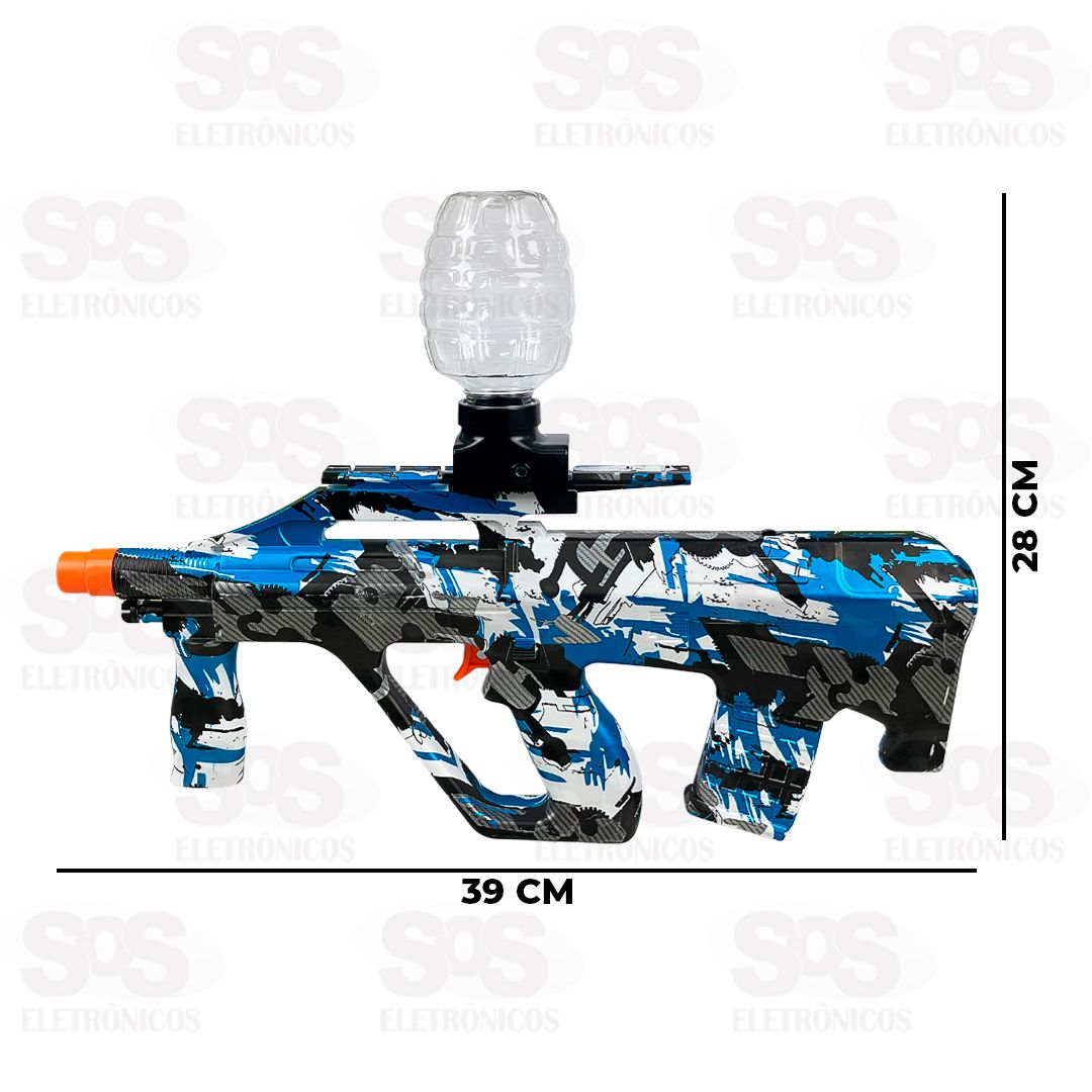 Arma Metralhadora Bola de Gel Com Silenciador Toy King TK-AB6247