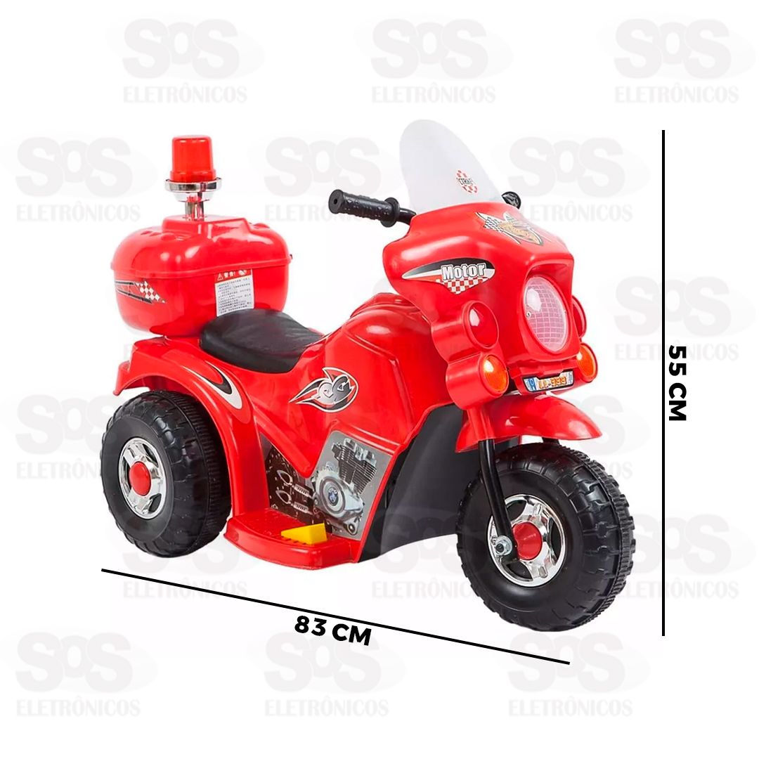 Moto Eltrica Infantil Com Ba e Sirene Zippy Toys 9023