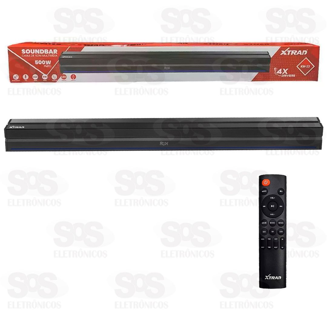 Soundbar Caixa De Som Multimdia 500W P.M.P.O Xtrad KM-S3