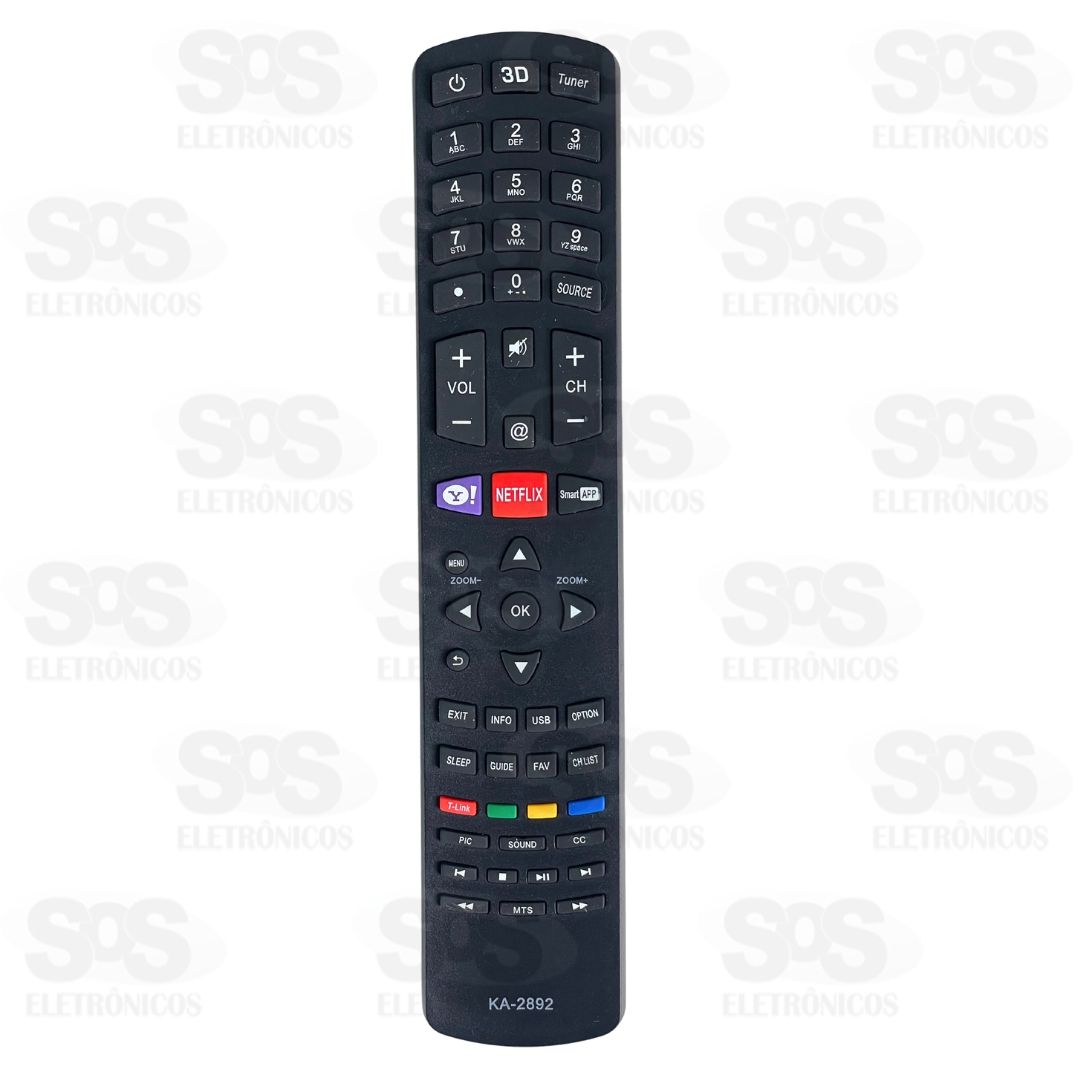 Controle Remoto TV Philco Smart Netflix/Yahoo Kapbom KA-2892
