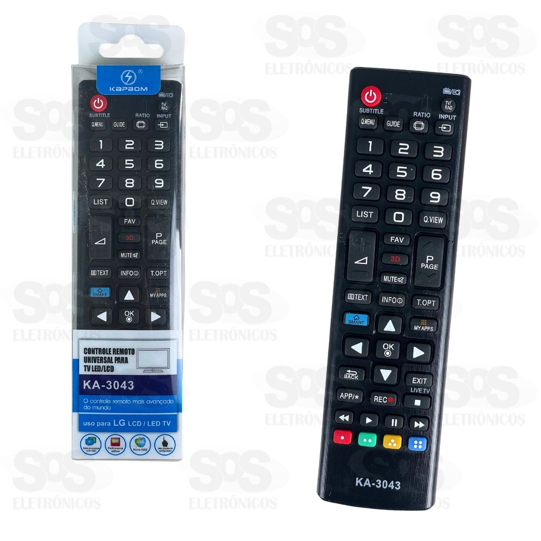 Controle Remoto Universal LG Para TV LED/LCD Kapbom KA-3043