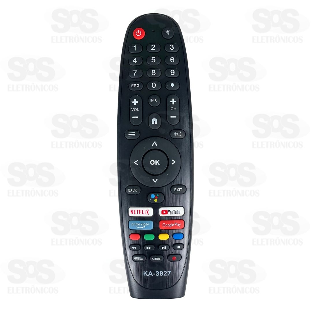 Controle Remoto TV Multilaser Netflix/Youtube/Prime/Google Play Kapbom KA-3827