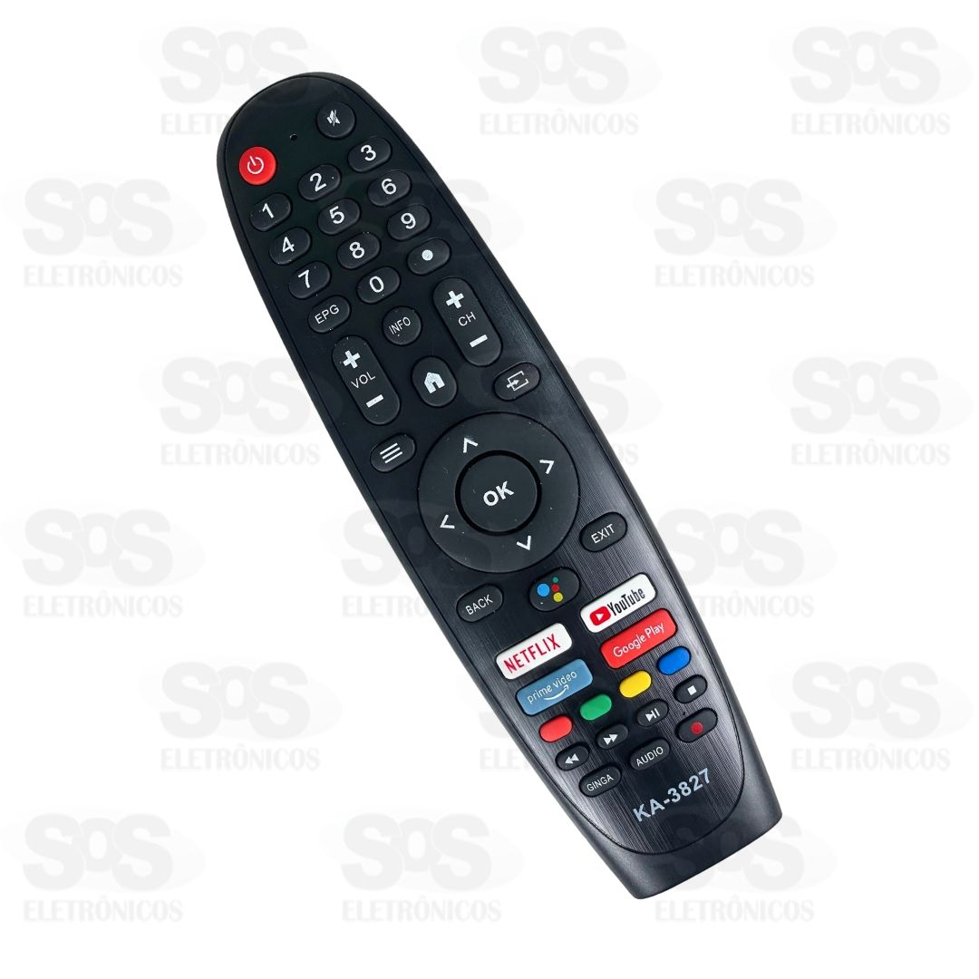 Controle Remoto TV Multilaser Netflix/Youtube/Prime/Google Play Kapbom KA-3827