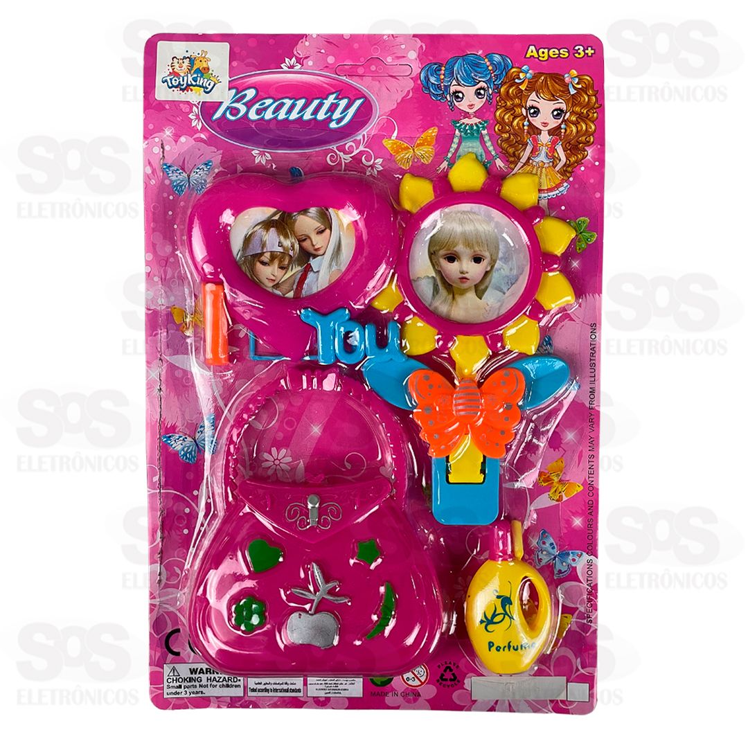 Kit De Beleza Patricinha Com 4 Peas Toy King TK-AB5050