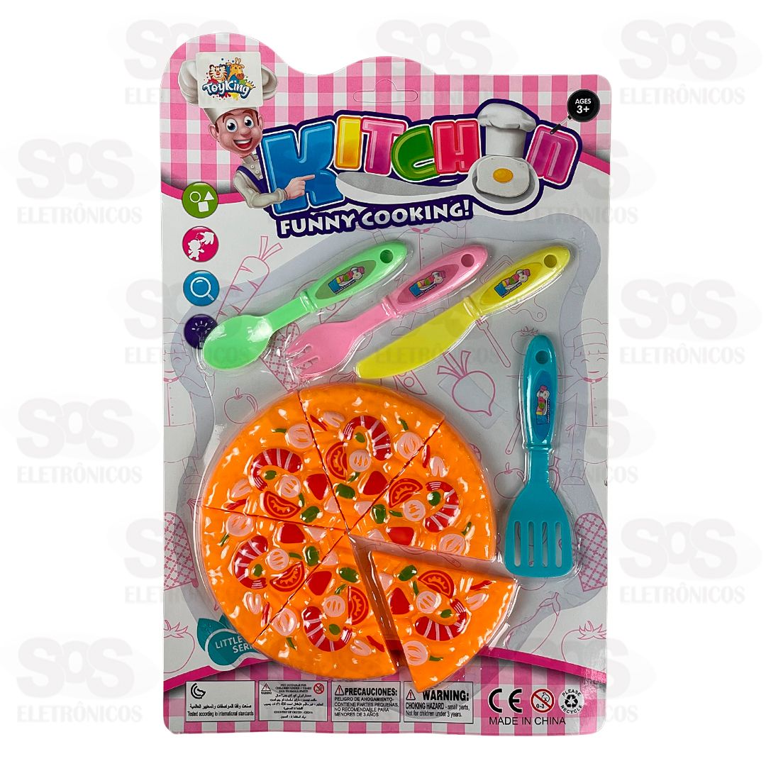 Conjunto Pizza Kitchen 10 Peas Toy King TK-AB5008