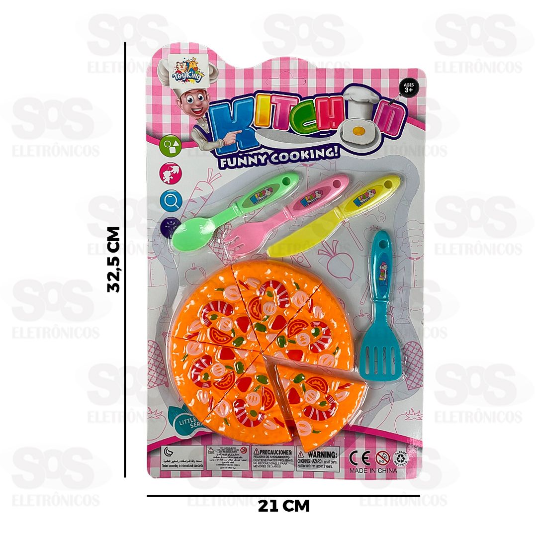 Conjunto Pizza Kitchen 10 Peas Toy King TK-AB5008