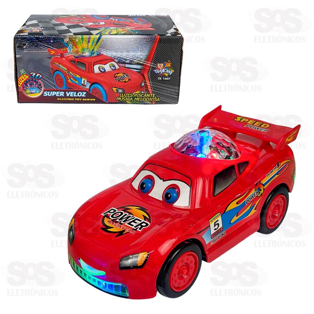 Carro Veloz Bate e Volta Com Luzes e Sons Toy King TK-1607