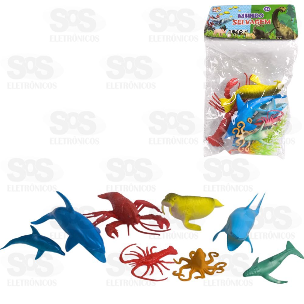 Kit Vida Marinha Com 10 Peas Toy King TK-AB 5448