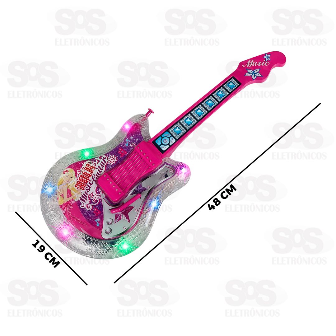 Guitarra Rockstar Mundo Pop Com Luzes Toy King TK-AB3421