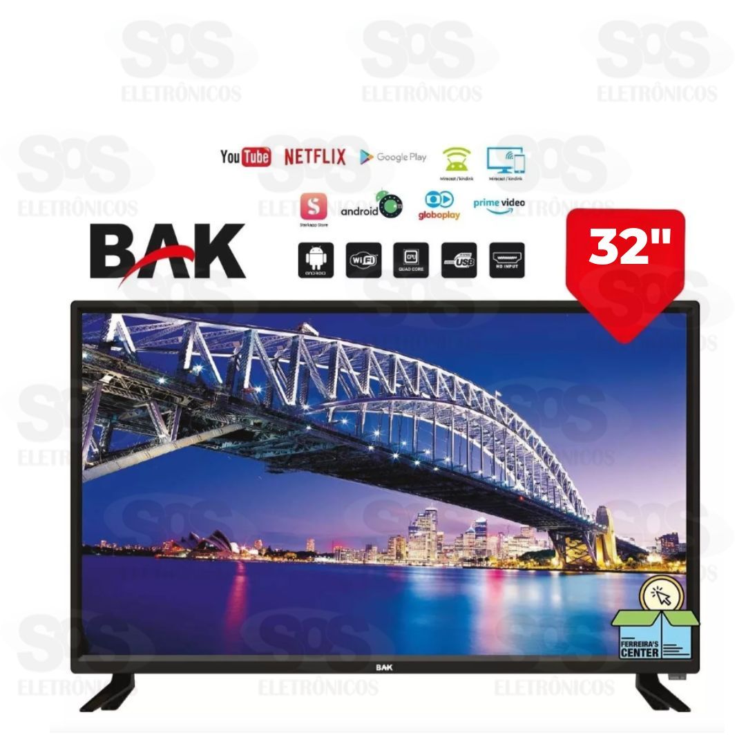 Smart TV HD LED 32 Polegadas BK-3200SMART 