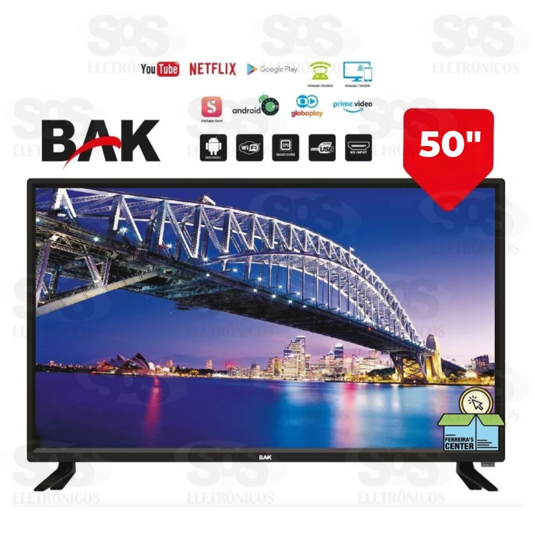 Smart TV HD LED 50 Polegadas BK-5000SMART 