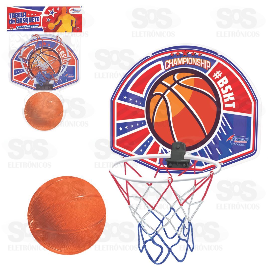 Kit Cesta De Basquete Infantil Apolo 952