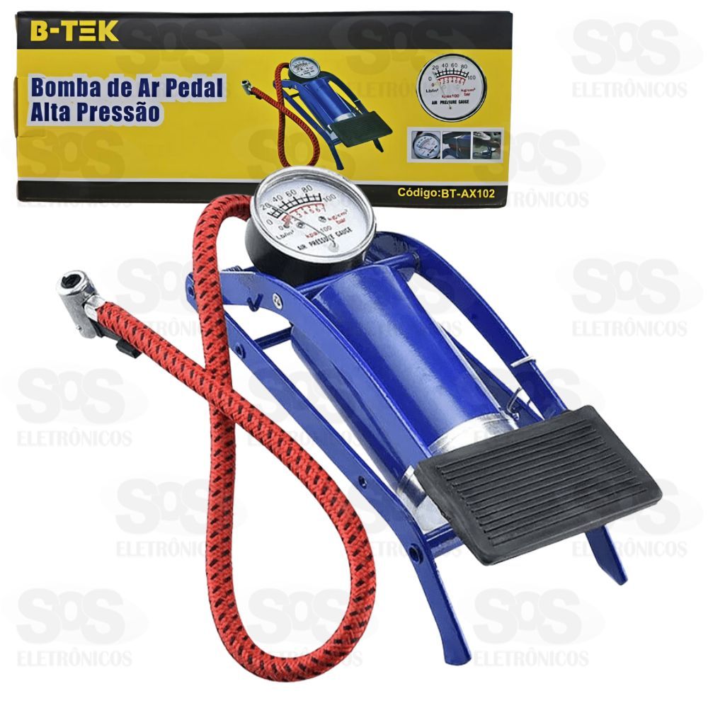 Bomba De Ar Com Pedal B-Tek Alta Presso AX102