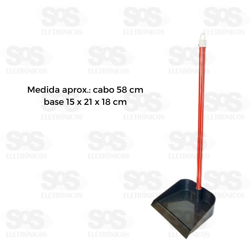 P de Lixo de Plstico Cabo de Madeira Cores Variadas 0139A 