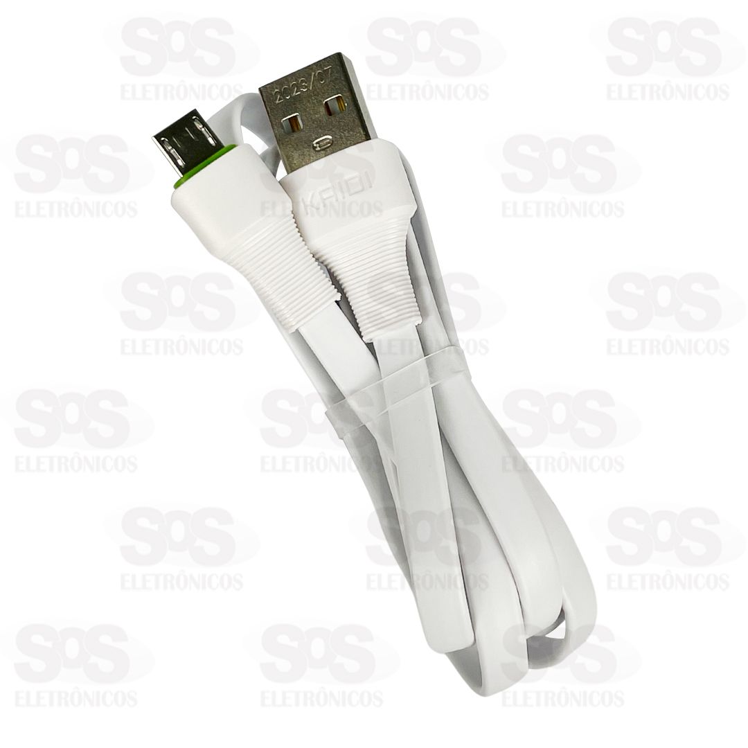 Cabo De Carregamento USB Para Micro V8 1 Metro Kaidi KD-307M