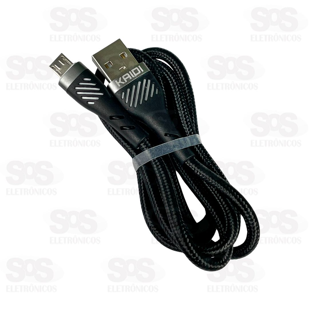 Cabo De Carregamento USB Para Micro V8 1 Metro Kaidi KD-2512M