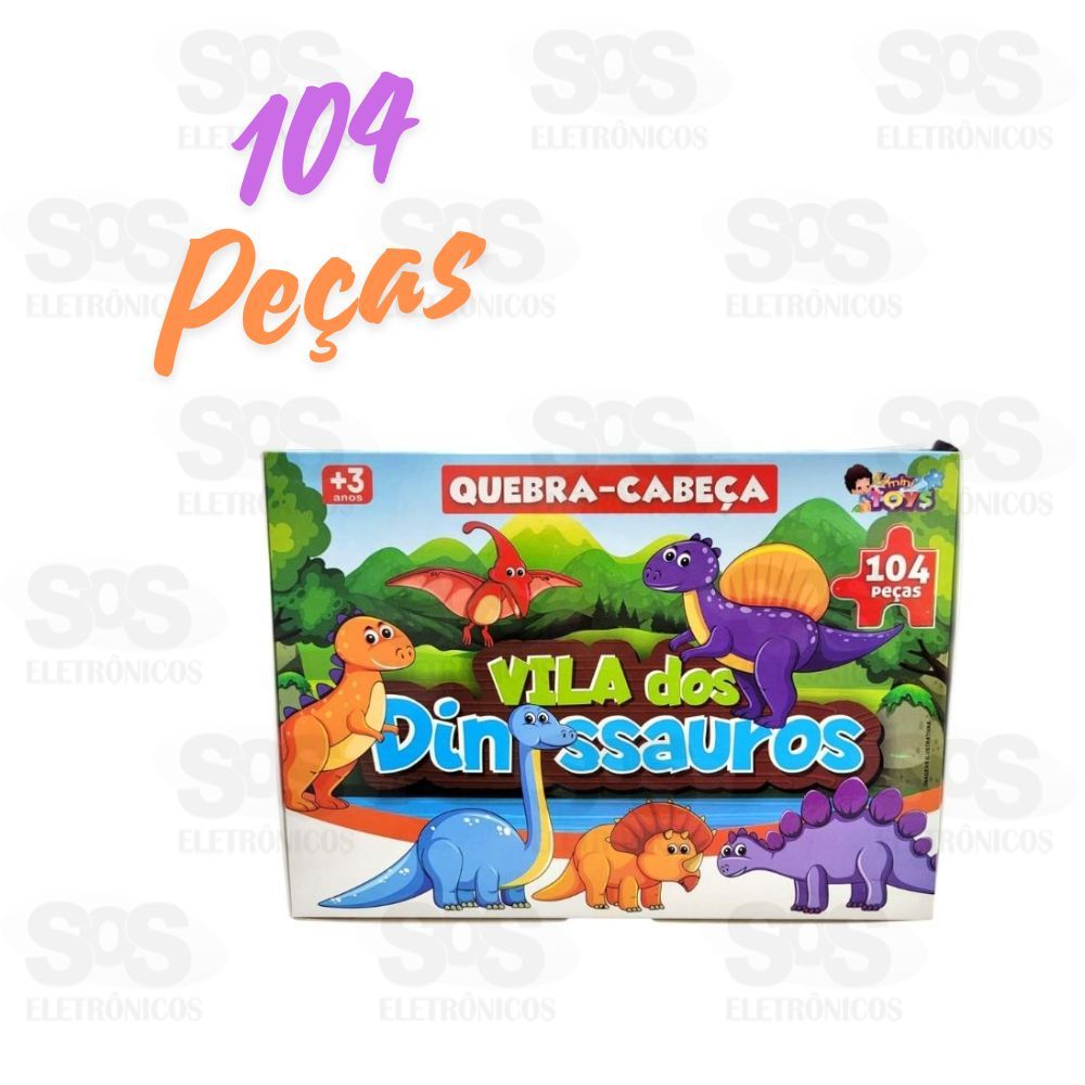 Quebra-Cabea Vila dos Dinossauros 100 Peas Mini Toys 1066