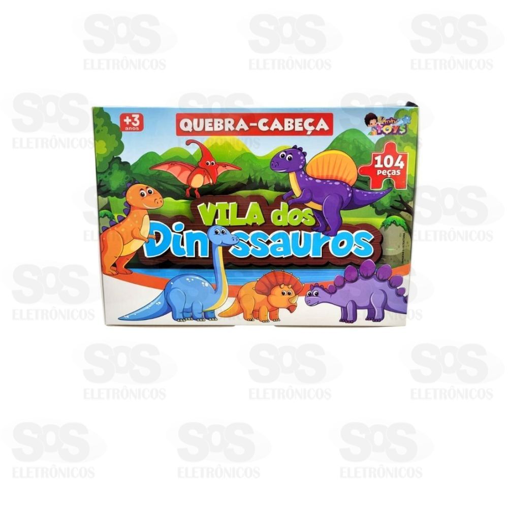 Quebra-Cabea Vila dos Dinossauros 100 Peas Mini Toys 1066