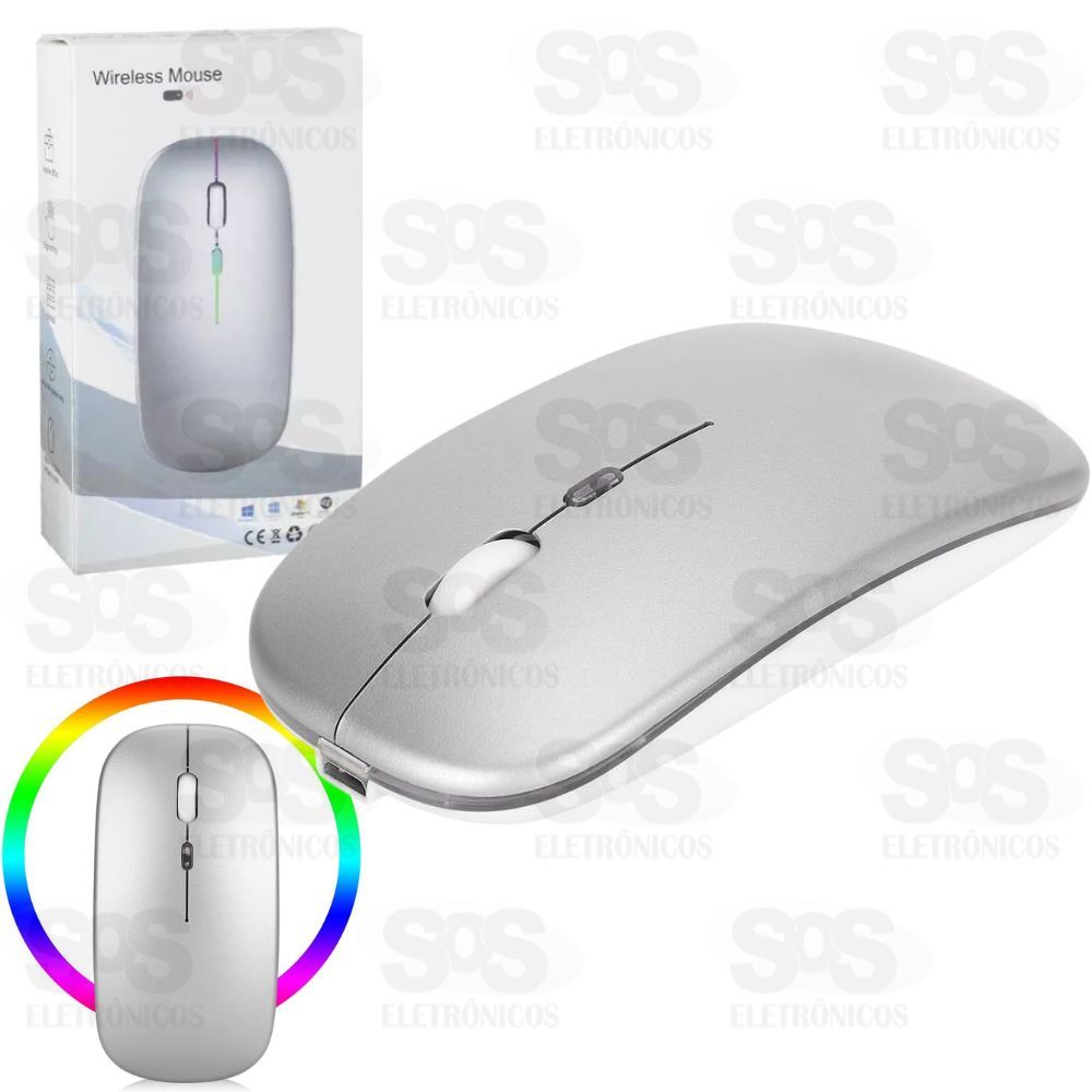 Mouse Sem Fio Recarregvel Bluetooth 3482