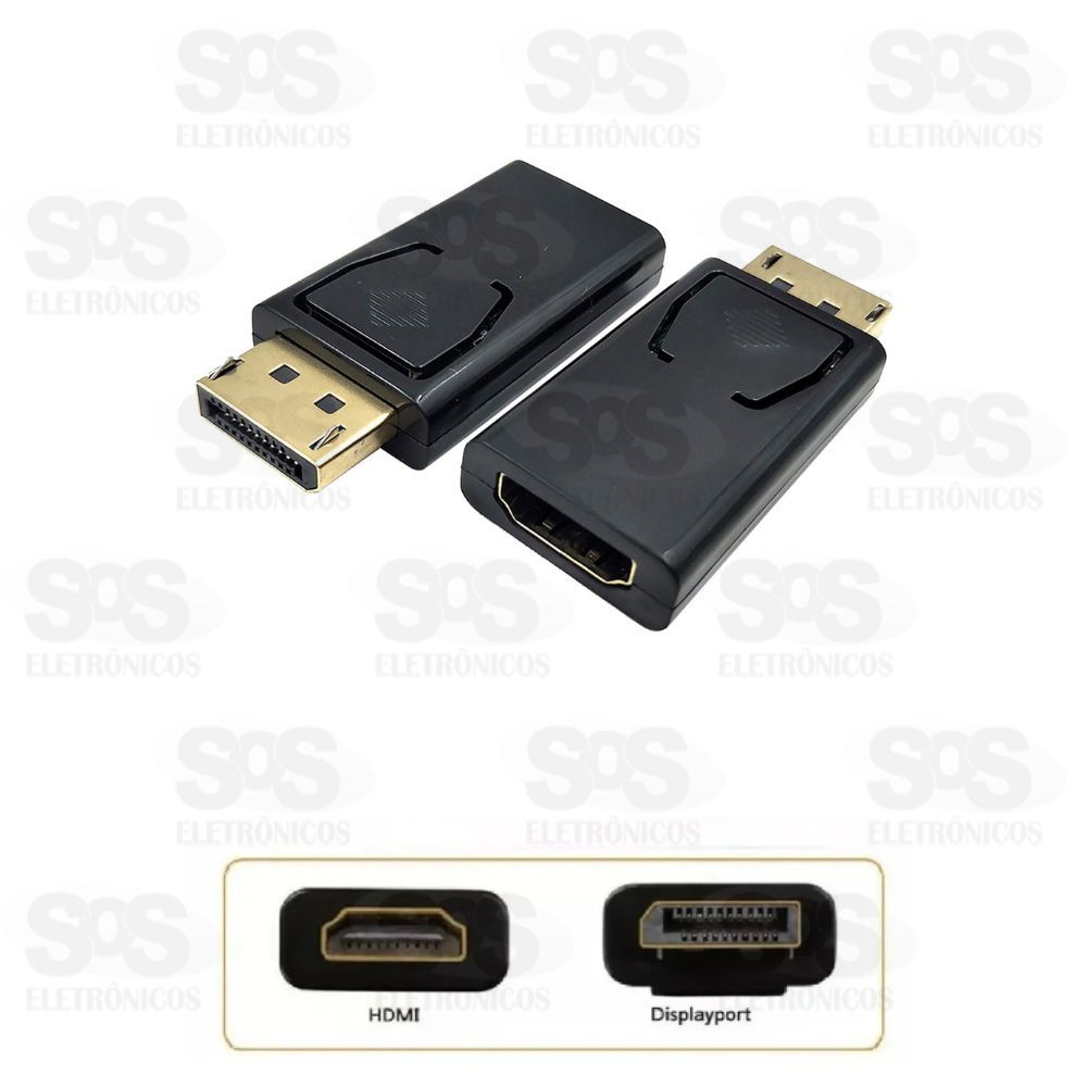 Adaptador Conector HDMI Para DisplayPort 4K Exbom