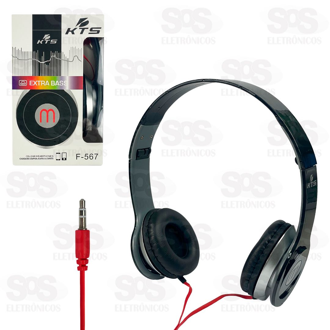 Fone De Ouvido Extra Bass Arco Cores Sortidas KTS F-567