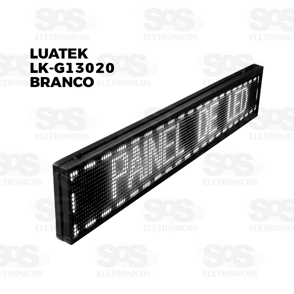 Painel de LED Branco Letreiro Digital 130x20CM Luatek LK-G13020