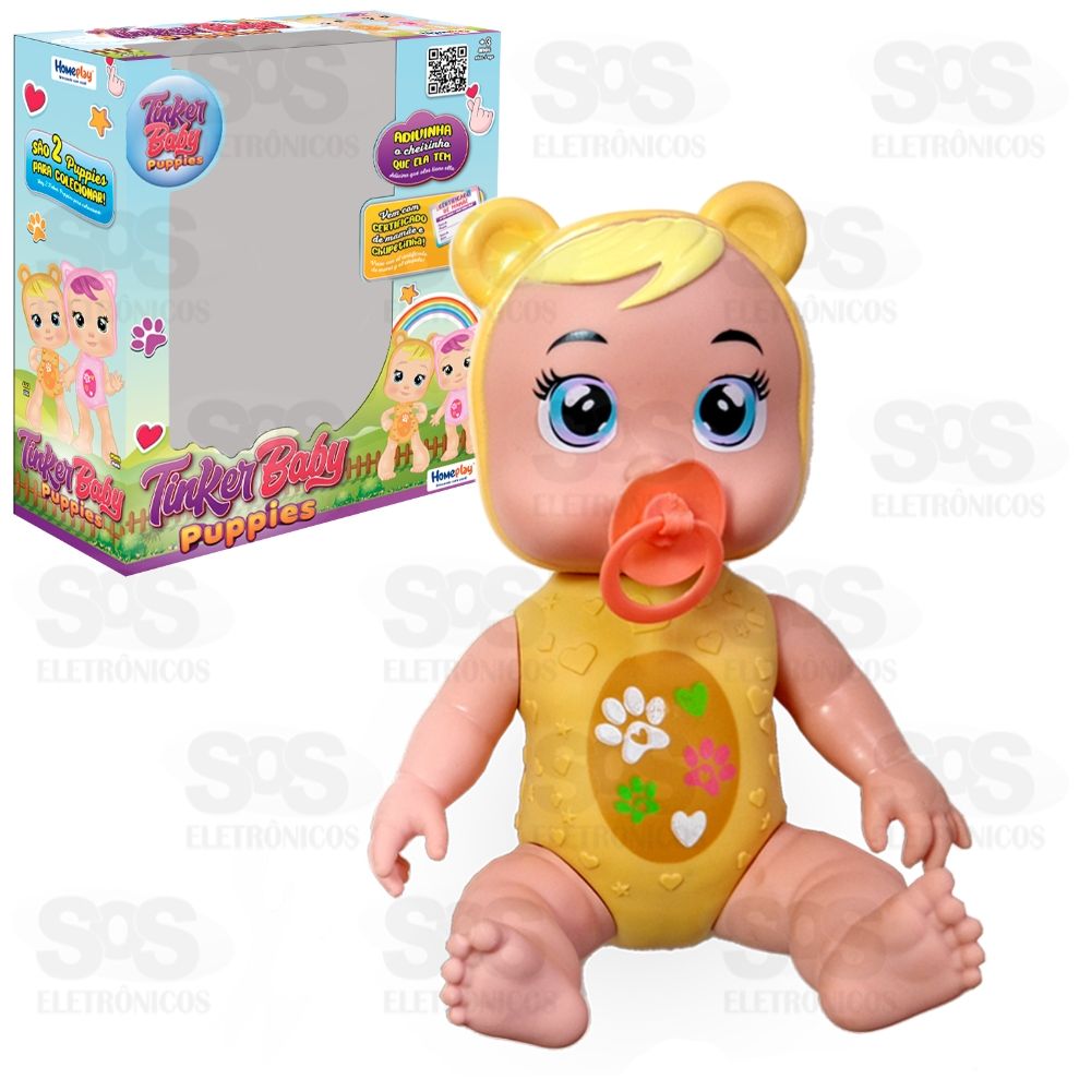 Boneca Tinker Baby Puppies em Vinil 3147