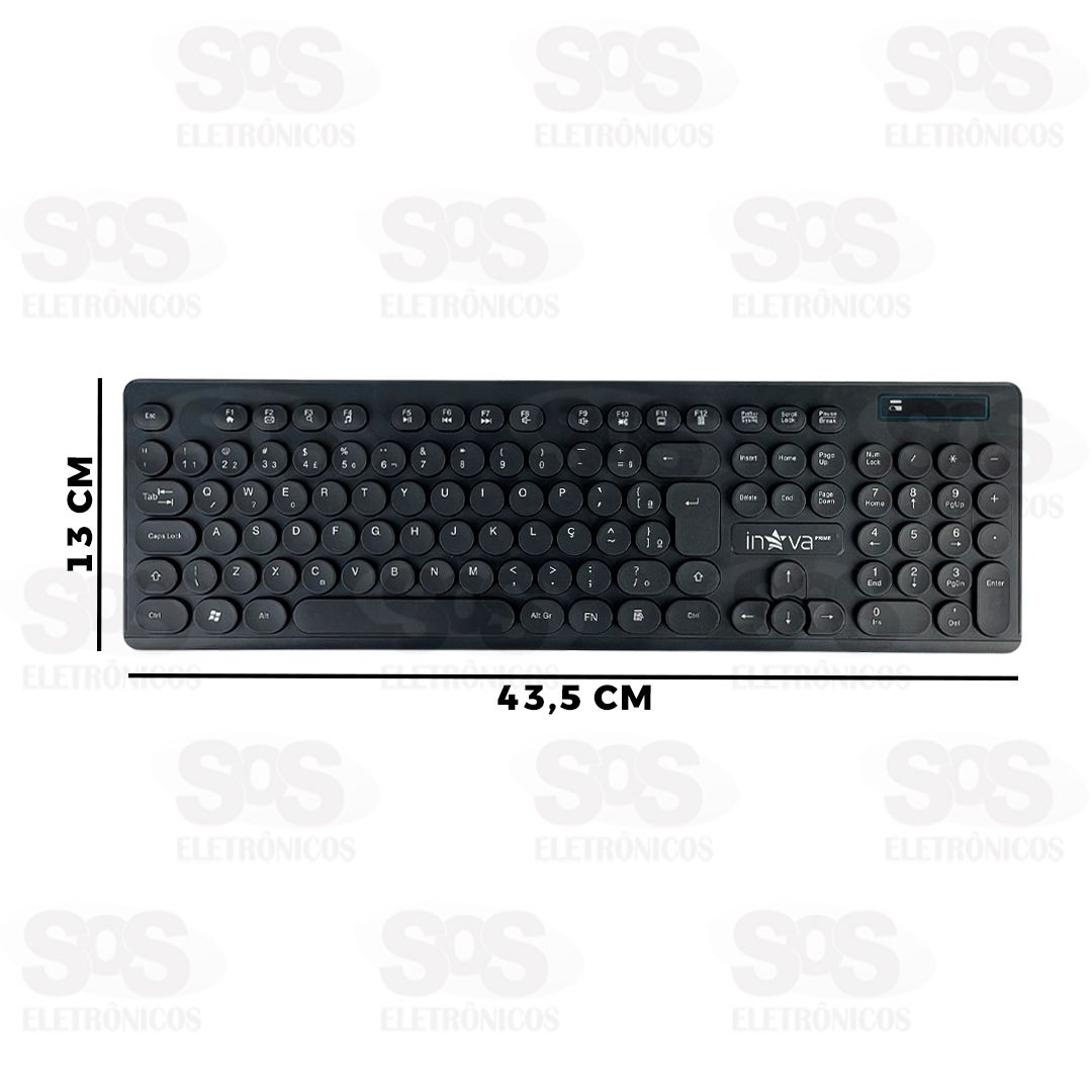 Teclado Sem Fio 2.4GHz ABNT2 Inova Prime KV-8785