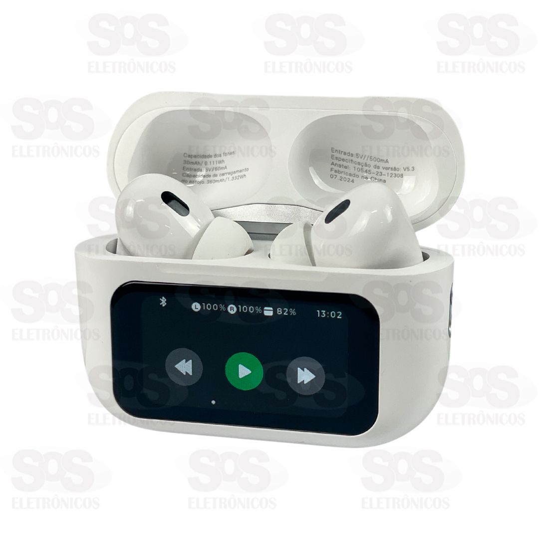 Fone De Ouvido Sem Fio Bluetooth TWS Com Tela Touch Kaidi KD-7019