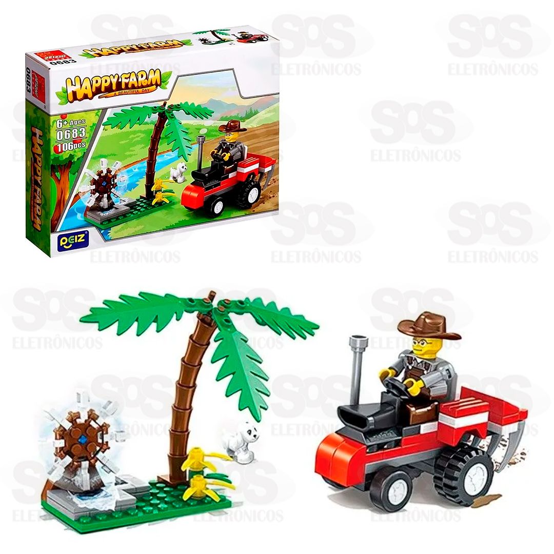 Bloco de Montar Fazendinha Modelos Sortidos Toy King TK-AB7869