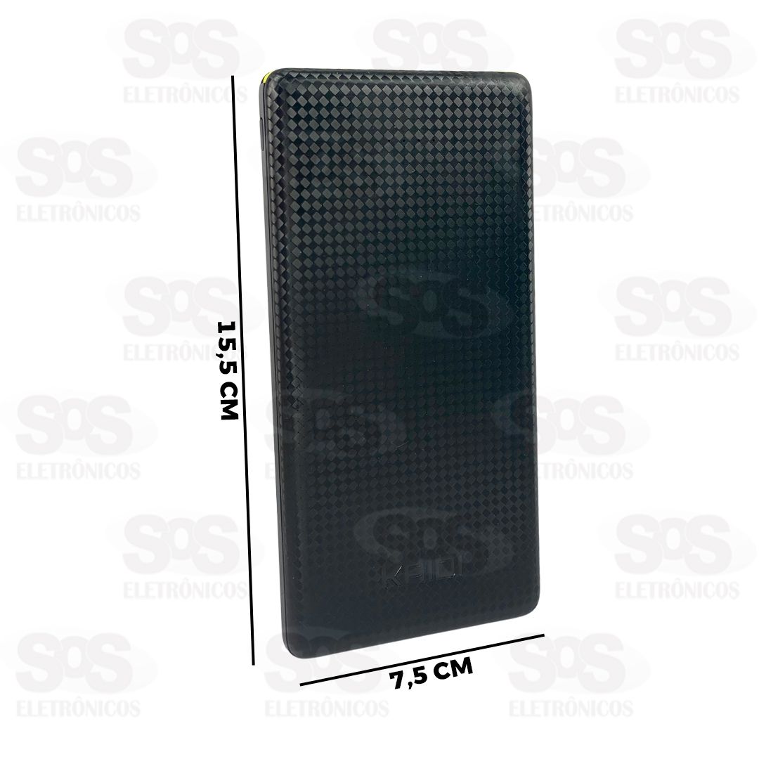 Carga Extra 10.000mAh Com 3 Interfaces Kaidi KD-951