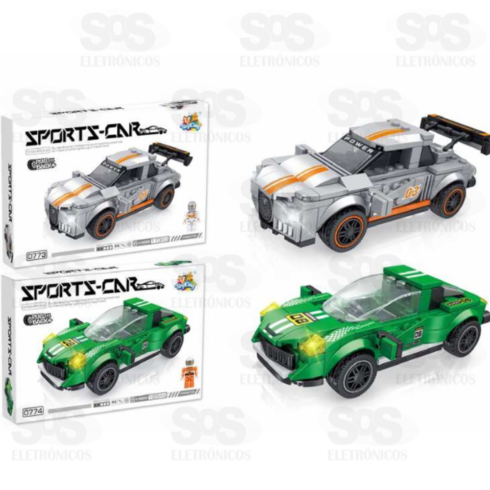 Bloco de Montar Sport Car Grande Modelos Sortidos Toy King TK-AB7870