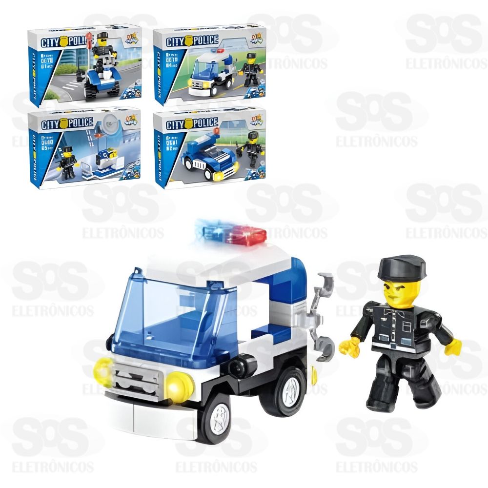 Bloco de Montar Policial Modelos Sortidos Toy King TK-AB7866