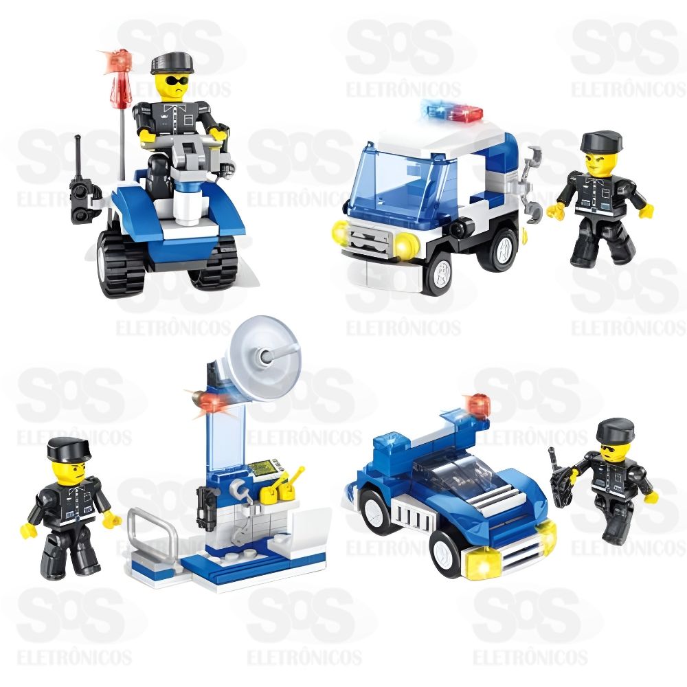 Bloco de Montar Policial Modelos Sortidos Toy King TK-AB7866