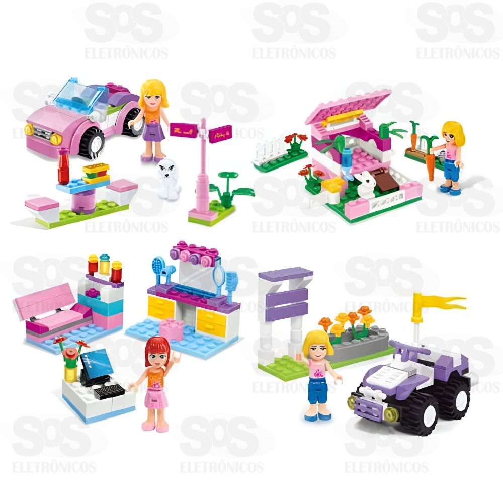 Brinquedo Bloco de Montar Meninas Fashion Modelos Sortidos Toy King TK-7856