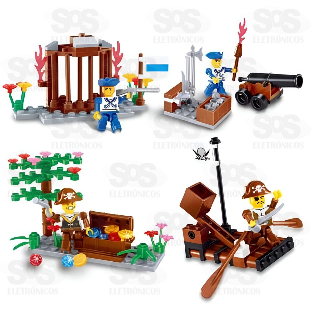 Bloco de Montar Piratas Modelos Sortidos Toy King TK-AB7859