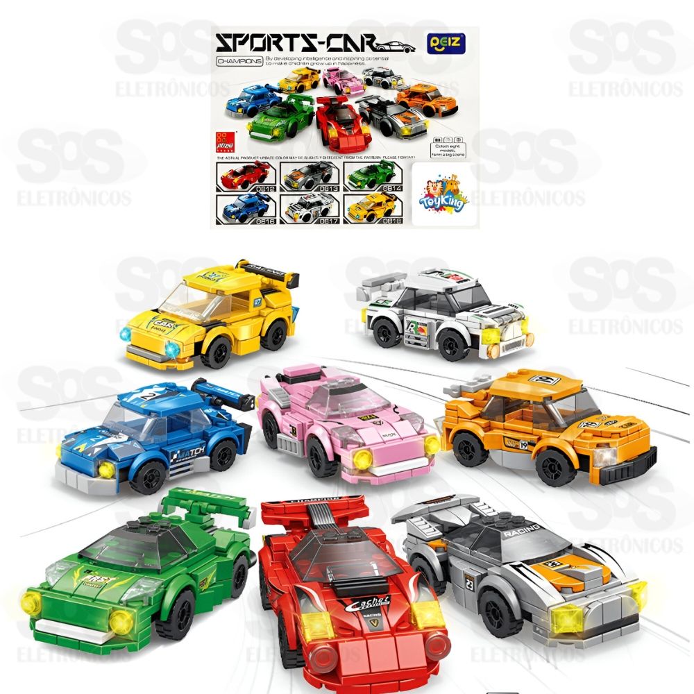 Bloco de Montar Sport Car Modelos Sortidos Toy King TK-AB7872